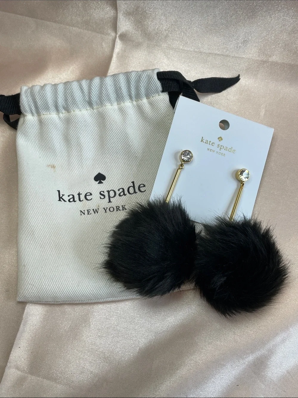 Kate Spade Flying Colors Pom Pom earrings NWT